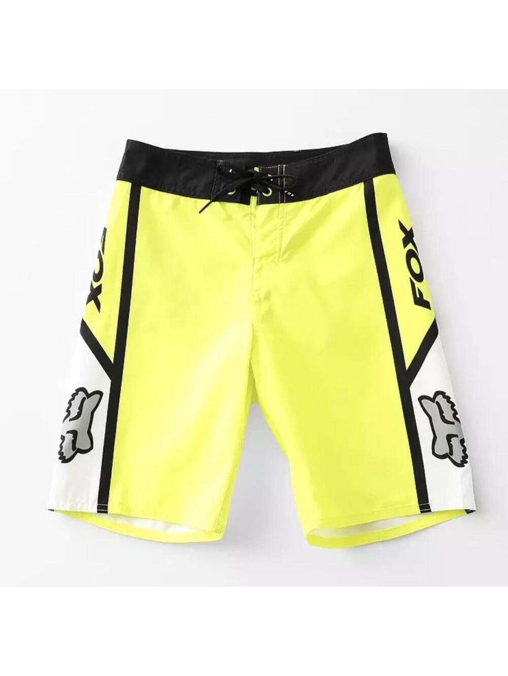 Fox Racing Divide Flo Yellow & Black Men's Boardshorts Size 27